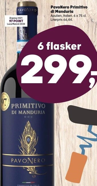 SuperBrugsen Pavonero primitivi di manduria tilbud