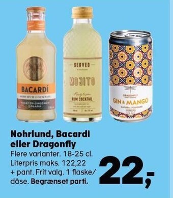 SuperBrugsen Nohrlund, bacardi eller dragonfly tilbud