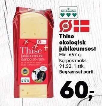 SuperBrugsen Thise økologisk jubilæumsost tilbud