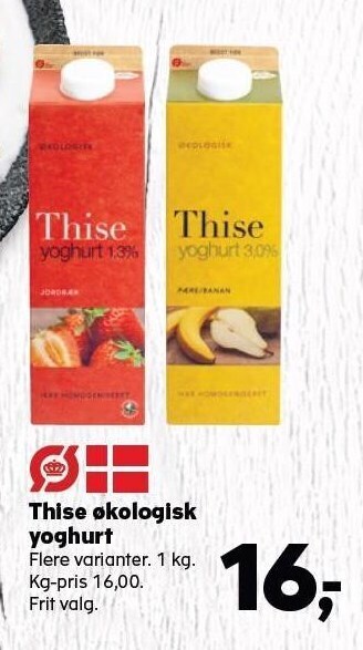 SuperBrugsen Thise økologisk yoghurt tilbud