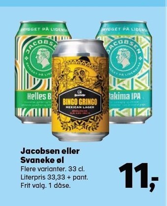 SuperBrugsen Jacobsen eller svaneke øl tilbud