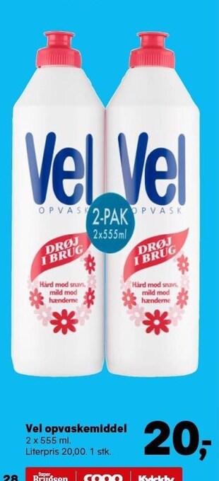 SuperBrugsen Vel opvaskemiddel tilbud