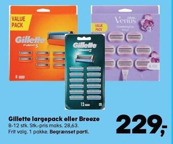 Gillette largepack eller breeze