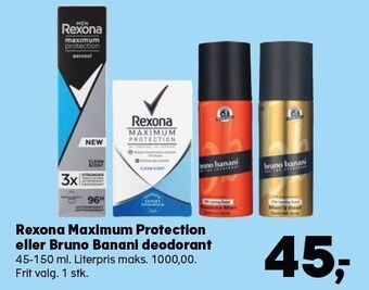 Rexona maximum protection eller bruno banani deodorant