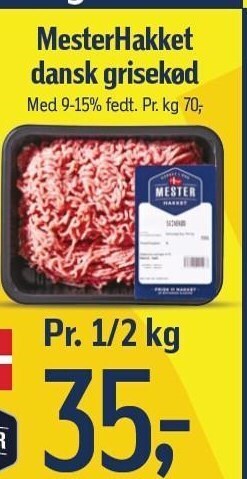 Mesterhakket dansk grisekød