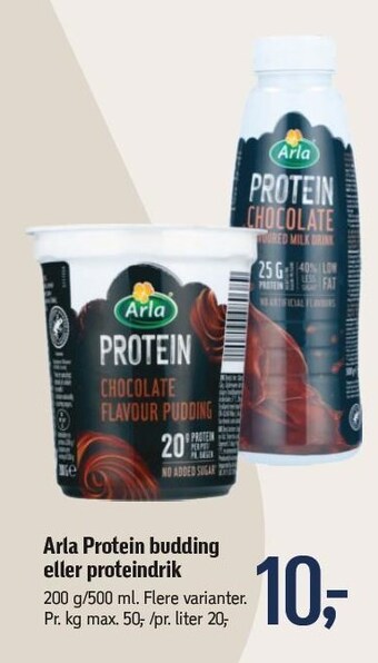 Føtex Arla protein budding eller proteindrik tilbud