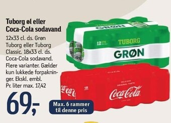 Føtex Tuborg øl eller coca-cola sodavand tilbud