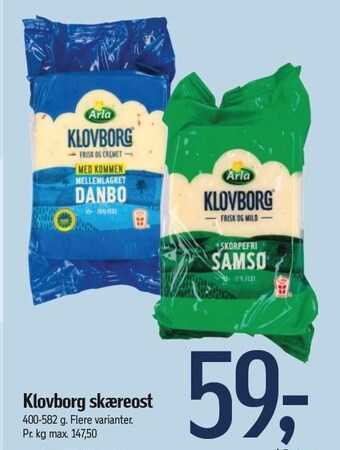 Føtex Klovborg skæreost tilbud