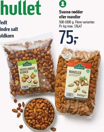 Føtex Svansø nødder eller mandler tilbud