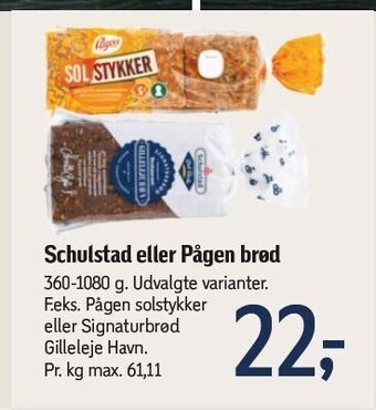 Føtex Schulstad eller pågen brød tilbud