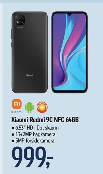 Føtex Xiaomi redmi 9c nfc 64gb tilbud