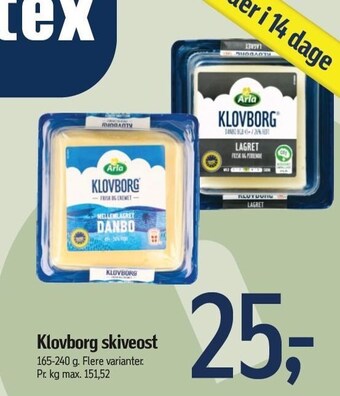 Føtex Klovborg skiveost tilbud