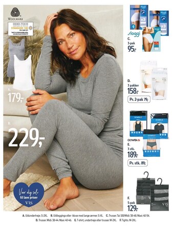 Føtex Uldundertrøje, uldleggings eller -bluse med langeærmer, trusser tai, trusser midi, t-shirt, undertrøje eller trusser eller ti tilbud