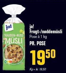 Poetzsch Padborg Ja! frugt-/nøddemüsli tilbud