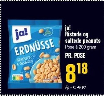 Poetzsch Padborg Ja! ristede og saltede peanuts tilbud