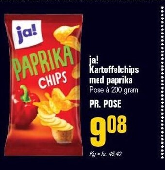 Poetzsch Padborg Ja! kartoffelchips med paprika tilbud
