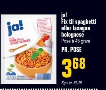 Poetzsch Padborg Ja! fix til spaghetti eller lasagne bolognese tilbud