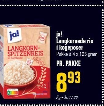 Poetzsch Padborg Ja! langkornede ris i kogeposer tilbud