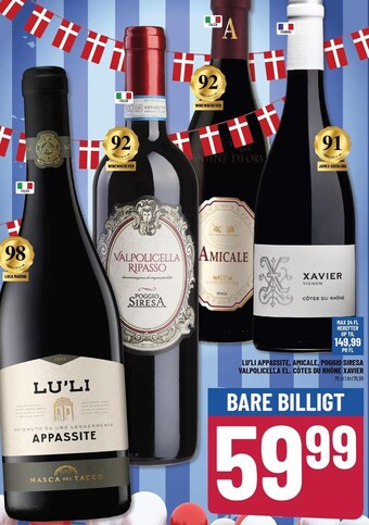 Løvbjerg Lu'li appassite, amicale, poggio siresa valpolicella el. côtes du rhône xavier tilbud