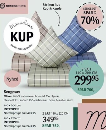 Kop & Kande Sengesæt tilbud