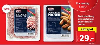 Lidl Steff houlberg skinkestrimler eller cocktail pølser tilbud