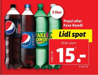 Lidl Pepsi eller faxe kondi tilbud