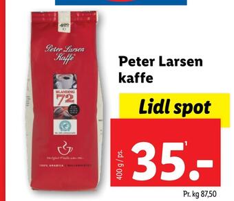 Lidl Peter larsen kaffe tilbud