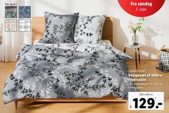 Lidl Sengesæt af mikro fibersatin tilbud