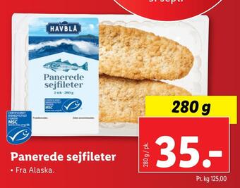 Lidl Panerede sejfileter tilbud