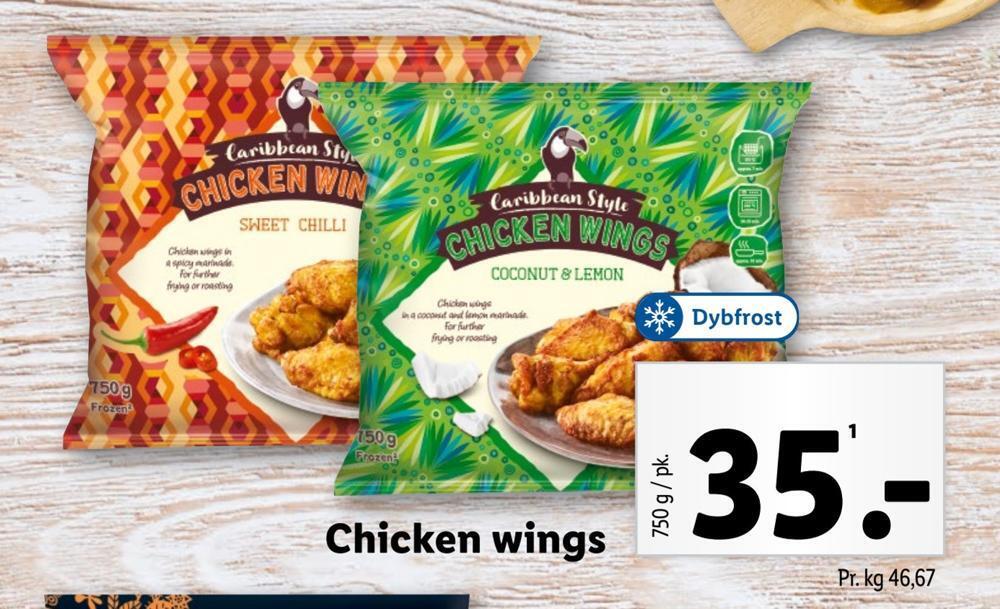 Chicken wings tilbud hos Lidl