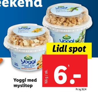 Lidl Yoggi med myslitop tilbud