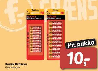 Kodak batterier
