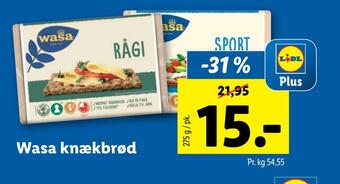 Lidl Wasa knækbrød tilbud