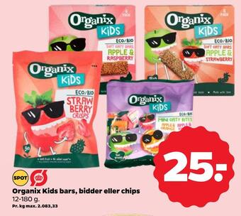 Netto Organix kids bars, bidder eller chips tilbud