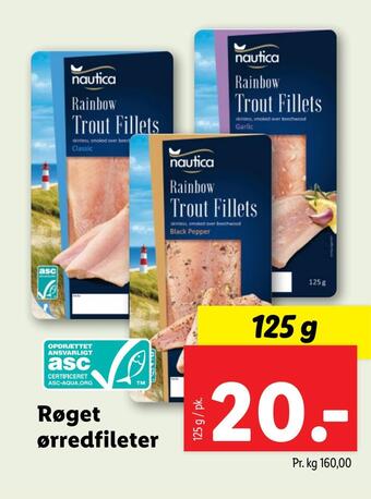 Lidl Røget ørredfileter tilbud