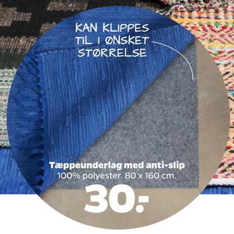Tæppeunderlag med anti-slip