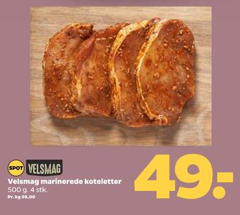 Netto Velsmag marinerede koteletter tilbud