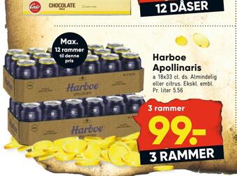 Bilka Harboe apollinaris tilbud
