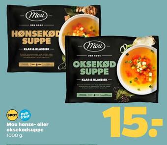 Netto Mou hønse- eller oksekødsuppe tilbud