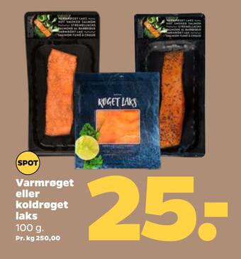 Netto Varmrøget eller koldrøget laks tilbud
