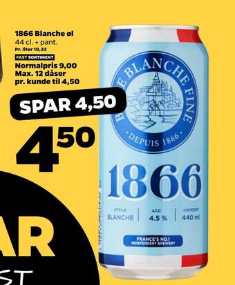 Netto 1866 blanche øl tilbud