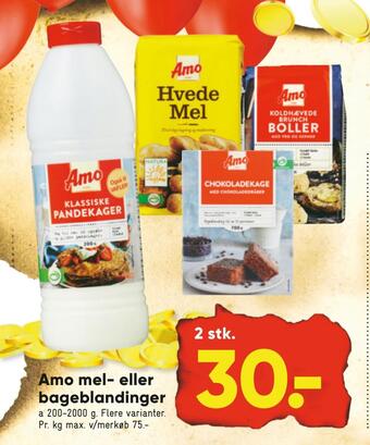 Bilka Amo mel- eller bageblandinger tilbud