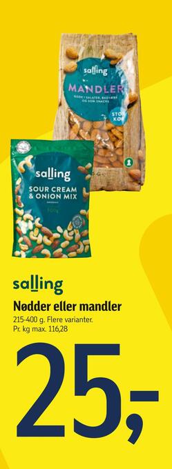 Føtex Nødder eller mandler tilbud