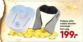 Bilka Fodspa eller nakke/skulder massage frit valg tilbud
