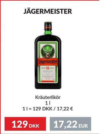 Nielsen's Discount Jägermeister tilbud