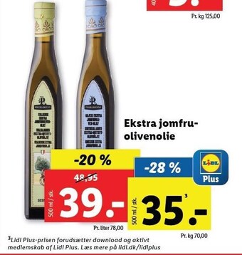 Lidl Ekstra jomfruolivenolie tilbud