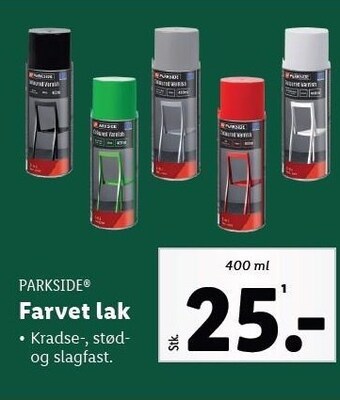 Lidl Parkside farvet lak tilbud
