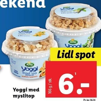 Lidl Yoggi med myslitop tilbud