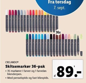 Lidl Skitsemarkør 36-pak tilbud