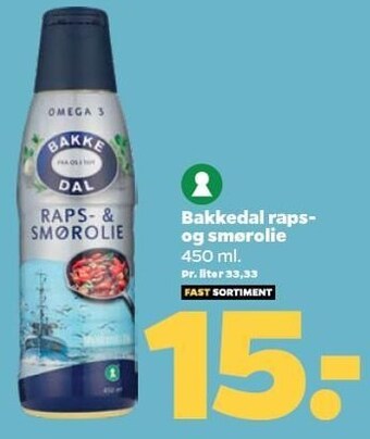 Netto Bakkedal raps- og smørolie tilbud